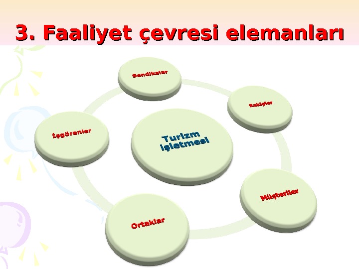 3. Faaliyet çevresi elemanları  